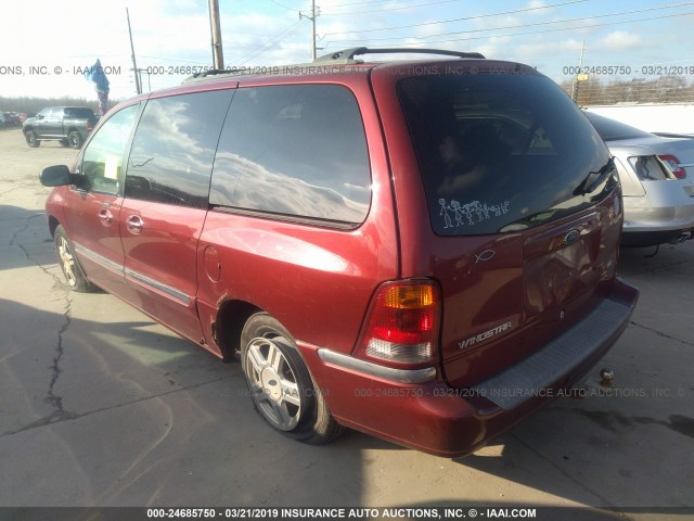 2FMZA52422BB75753 - 2002 FORD WINDSTAR SE RED photo 3