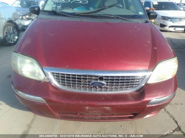 2FMZA52422BB75753 - 2002 FORD WINDSTAR SE RED photo 6