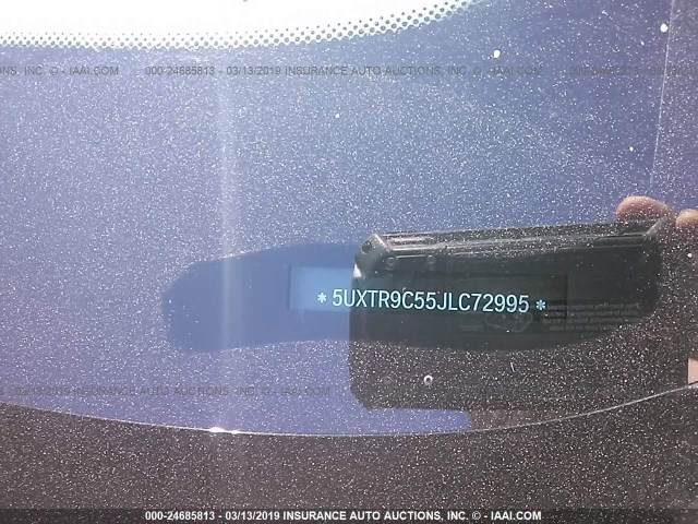 5UXTR9C55JLC72995 - 2018 BMW X3 XDRIVEM40I BLACK photo 9