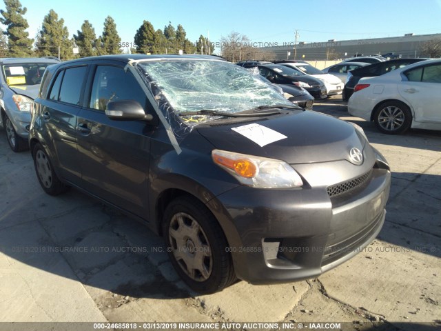 JTKKU4B44C1024250 - 2012 TOYOTA SCION XD GRAY photo 1