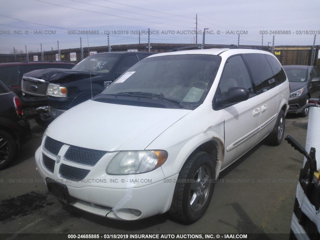 2D8GT54L73R198868 - 2003 DODGE GRAND CARAVAN ES WHITE photo 2