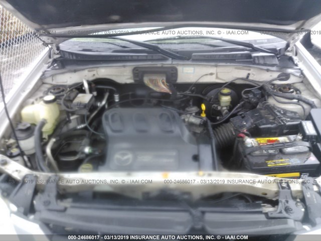 4F2CU081X1KM40957 - 2001 MAZDA TRIBUTE LX/ES SILVER photo 10