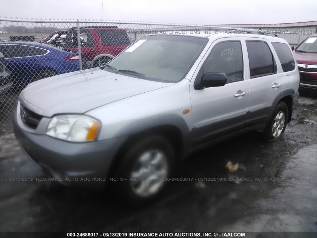 4F2CU081X1KM40957 - 2001 MAZDA TRIBUTE LX/ES SILVER photo 2