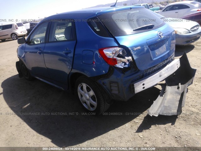 2T1KU40E59C173516 - 2009 TOYOTA COROLLA MATRIX  BLUE photo 3