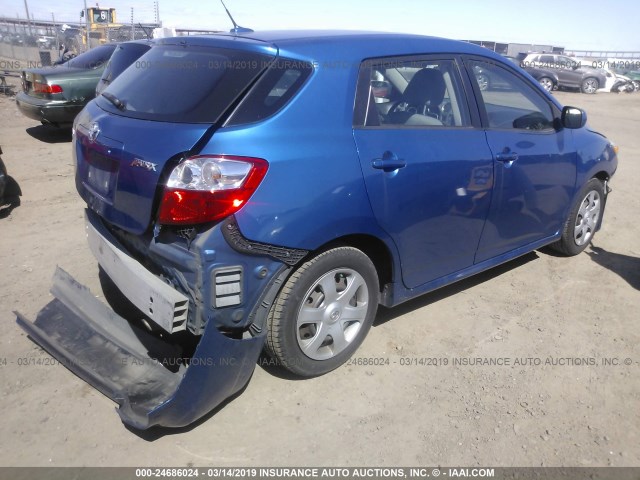 2T1KU40E59C173516 - 2009 TOYOTA COROLLA MATRIX  BLUE photo 4