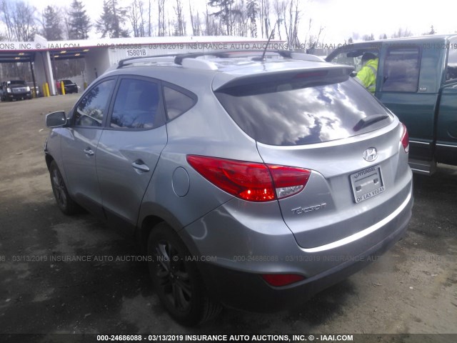 KM8JU3AG5EU918344 - 2014 HYUNDAI Tucson GLS/LIMITED/SE GRAY photo 3