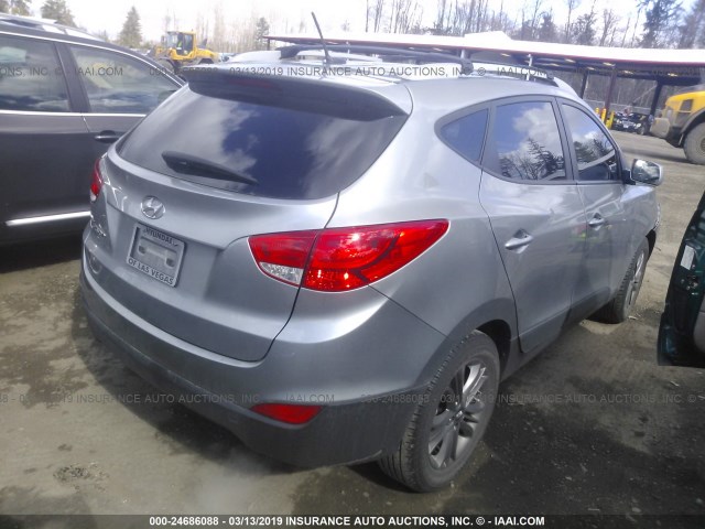 KM8JU3AG5EU918344 - 2014 HYUNDAI Tucson GLS/LIMITED/SE GRAY photo 4