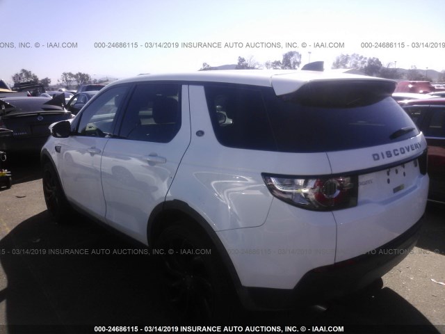 SALCP2BG0HH663489 - 2017 LAND ROVER DISCOVERY SPORT SE WHITE photo 3