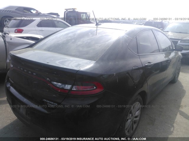 1C3CDFDH2ED699754 - 2014 DODGE DART SE AERO BLACK photo 4