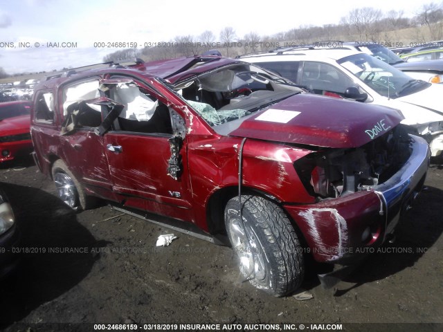 5N1BA08C57N701226 - 2007 NISSAN ARMADA SE/LE RED photo 1