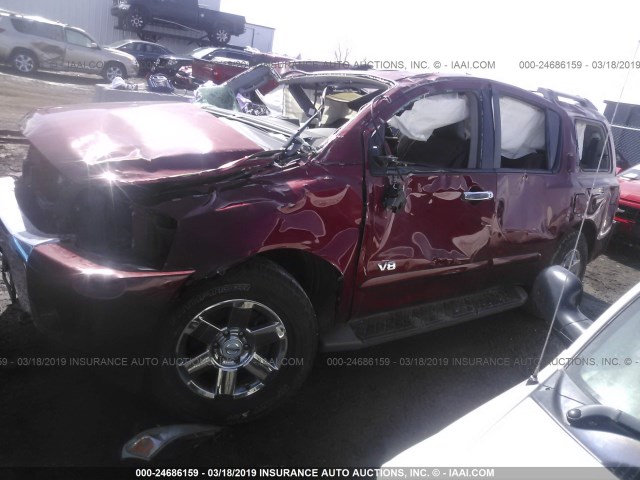 5N1BA08C57N701226 - 2007 NISSAN ARMADA SE/LE RED photo 2