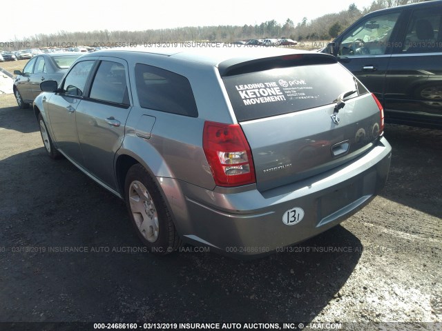 2D4FV47T27H677126 - 2007 DODGE MAGNUM SE GRAY photo 3