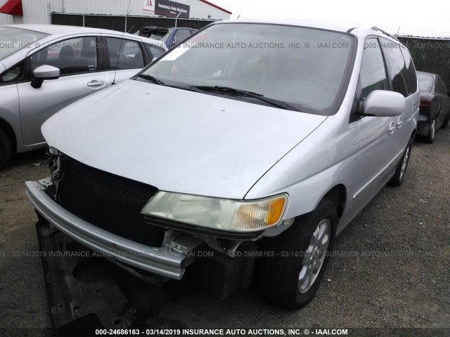 5FNRL18744B097815 - 2004 HONDA ODYSSEY EXL SILVER photo 2