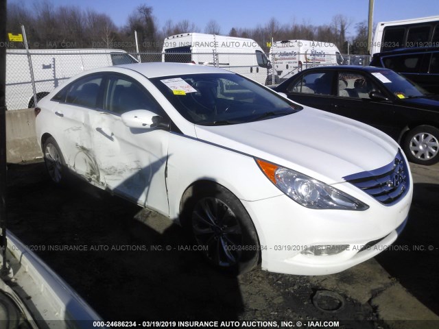 5NPEC4AC2DH508170 - 2013 HYUNDAI SONATA SE/LIMITED WHITE photo 1