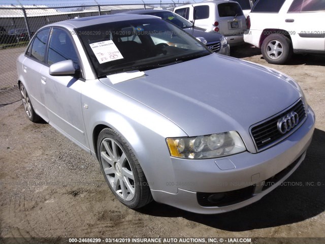 WAULC68E74A177780 - 2004 AUDI A4 1.8T QUATTRO SILVER photo 1