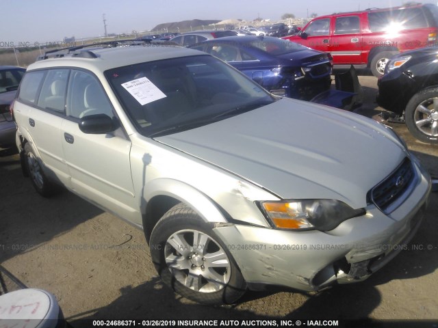 4S4BP61C457307987 - 2005 SUBARU LEGACY OUTBACK 2.5I GREEN photo 1