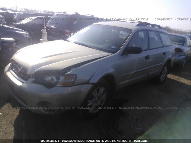 4S4BP61C457307987 - 2005 SUBARU LEGACY OUTBACK 2.5I GREEN photo 2