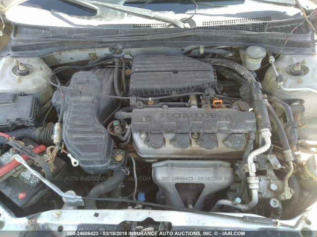 1HGEM22195L069806 - 2005 HONDA CIVIC DX VP SILVER photo 10