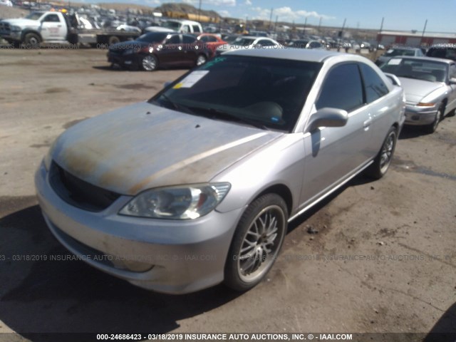 1HGEM22195L069806 - 2005 HONDA CIVIC DX VP SILVER photo 2