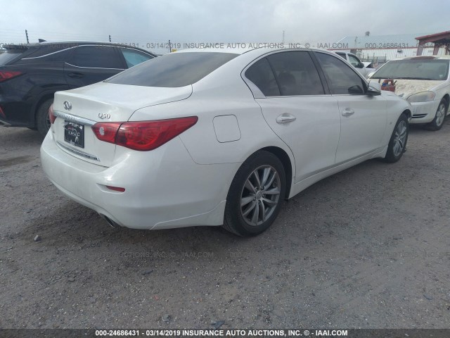 JN1BV7AR8FM412042 - 2015 INFINITI Q50 PREMIUM/SPORT WHITE photo 4