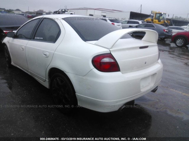 1B3ES66S95D226891 - 2005 DODGE NEON SRT-4 WHITE photo 3