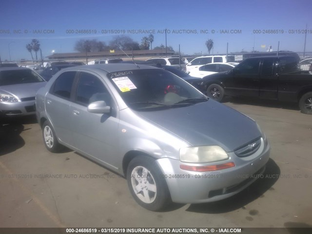 KL1TD52625B332296 - 2005 CHEVROLET AVEO LS SILVER photo 1