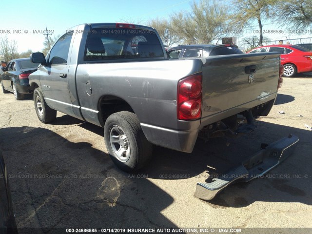 1D7HA16K07J643604 - 2007 DODGE RAM 1500 ST GRAY photo 3