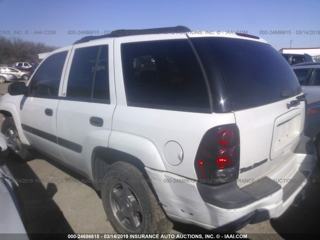 1GNDT13S942403178 - 2004 CHEVROLET TRAILBLAZER LS/LT WHITE photo 3