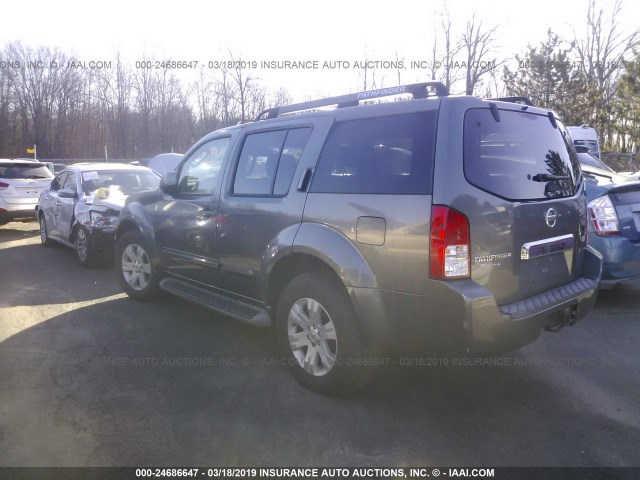 5N1AR18WX7C634137 - 2007 NISSAN PATHFINDER LE/SE/XE GRAY photo 3