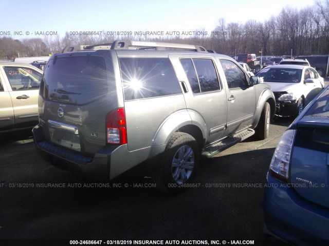 5N1AR18WX7C634137 - 2007 NISSAN PATHFINDER LE/SE/XE GRAY photo 4