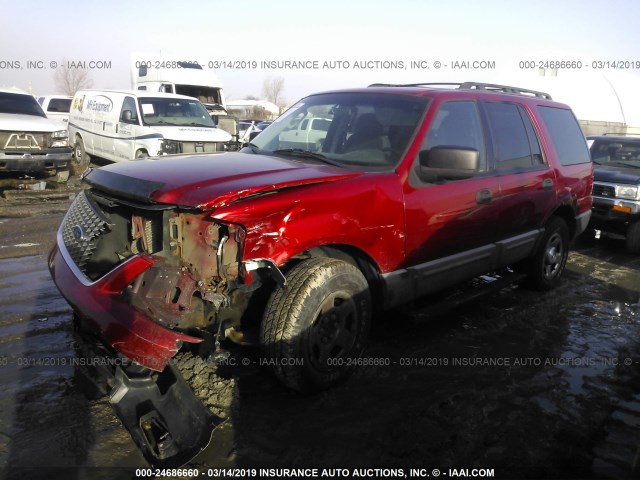 1FMFU16525LA20257 - 2005 FORD EXPEDITION XLT RED photo 2