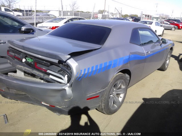 2C3CDZAG3GH240154 - 2016 DODGE CHALLENGER SXT GRAY photo 4