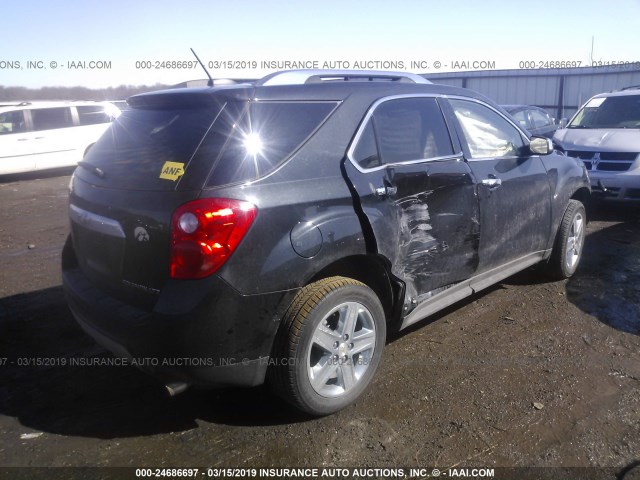 2GNFLHE31F6379259 - 2015 CHEVROLET EQUINOX LTZ BLACK photo 4