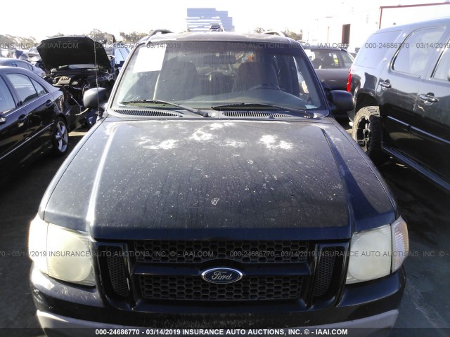 1FMYU60E41UA38696 - 2001 FORD EXPLORER SPORT BLACK photo 6