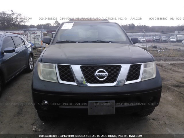 5N1AR18U27C635071 - 2007 NISSAN PATHFINDER LE/SE/XE BLACK photo 6