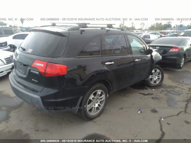 2HNYD28608H541272 - 2008 ACURA MDX TECHNOLOGY BLACK photo 4