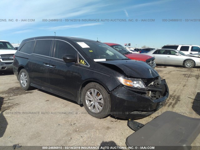 5FNRL5H62FB129209 - 2015 HONDA ODYSSEY EXL BLACK photo 1