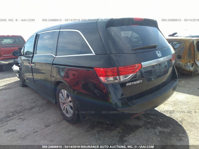 5FNRL5H62FB129209 - 2015 HONDA ODYSSEY EXL BLACK photo 3