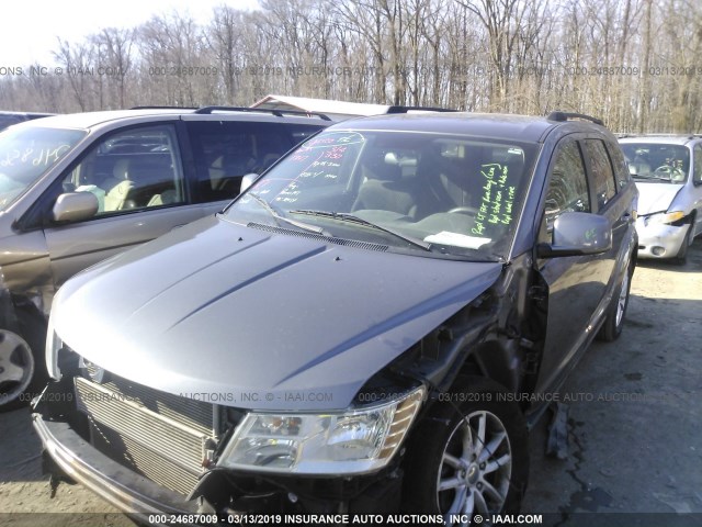 3C4PDDBG0DT618397 - 2013 DODGE JOURNEY SXT GRAY photo 2