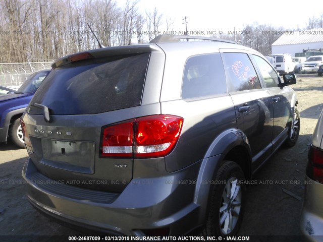 3C4PDDBG0DT618397 - 2013 DODGE JOURNEY SXT GRAY photo 4