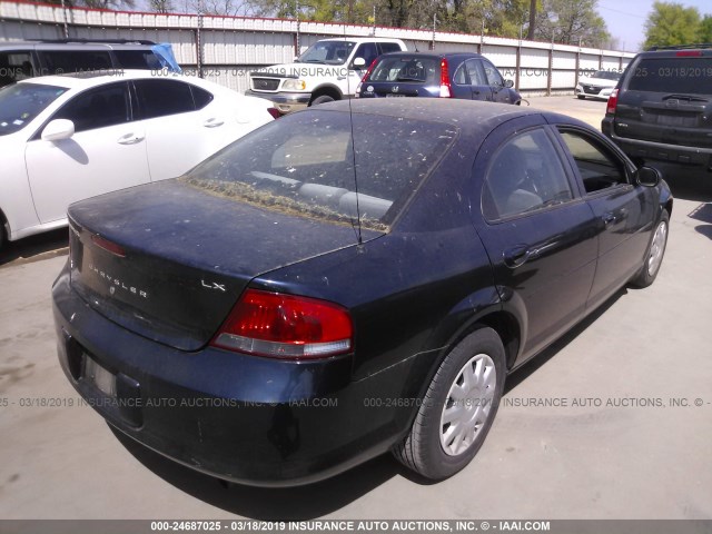 1C3EL46T83N505527 - 2003 CHRYSLER SEBRING LX BLUE photo 4