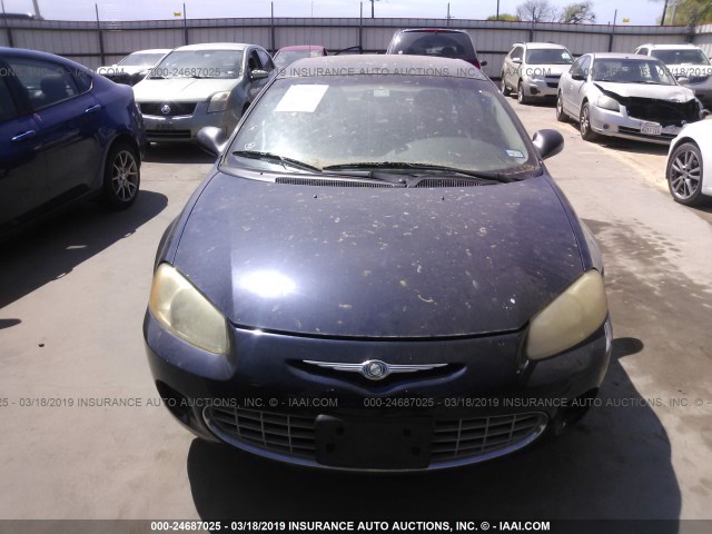 1C3EL46T83N505527 - 2003 CHRYSLER SEBRING LX BLUE photo 6