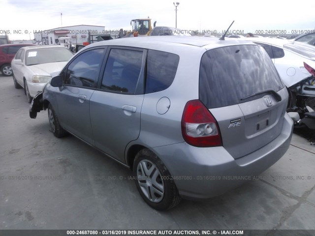 JHMGD384X7S029465 - 2007 HONDA FIT SILVER photo 3