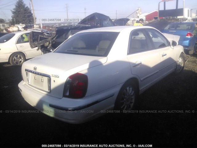 KMHFU45E74A286998 - 2004 HYUNDAI XG 350 WHITE photo 4