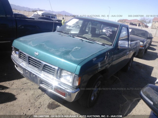1N6SD11S9VC345985 - 1997 NISSAN TRUCK XE TURQUOISE photo 2