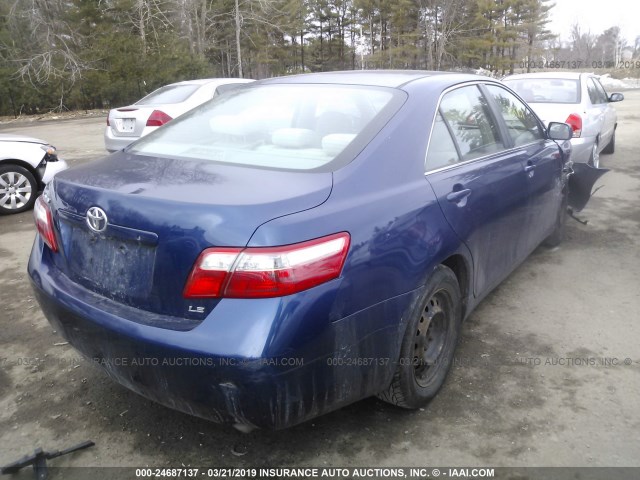 4T1BE46K57U049302 - 2007 TOYOTA CAMRY NEW GENERAT CE/LE/XLE/SE BLUE photo 4