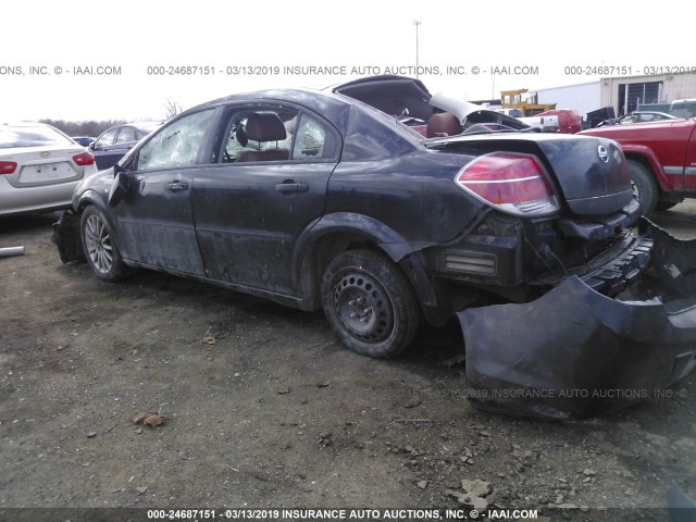 1G8ZV577X7F141491 - 2007 SATURN AURA XR BLACK photo 3