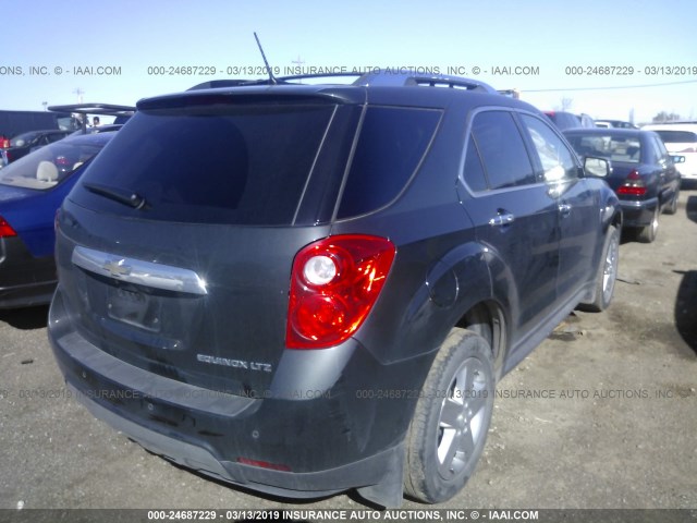 2GNALDEK3E6237665 - 2014 CHEVROLET EQUINOX LTZ Dark Blue photo 4