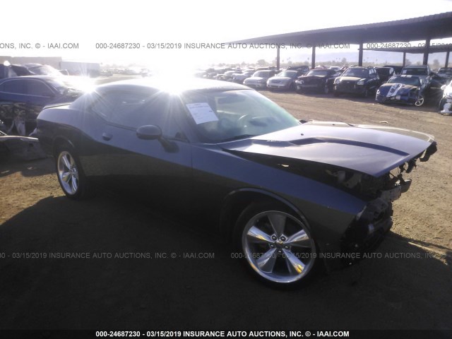 2C3CDYAG7EH111499 - 2014 DODGE CHALLENGER SXT GRAY photo 1