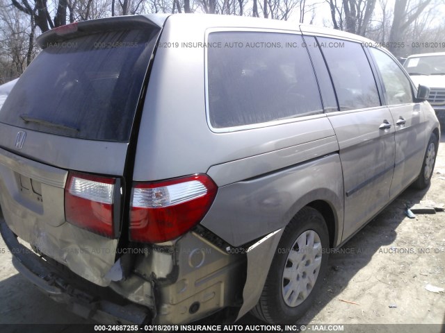 5FNRL38286B078784 - 2006 HONDA ODYSSEY LX GOLD photo 4